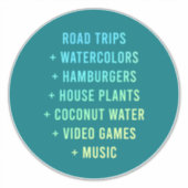 "Road Trips + Water colors"ご自分表現用 シール (正面)