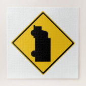 Road Truck Warning Sign ジグソーパズル (横)