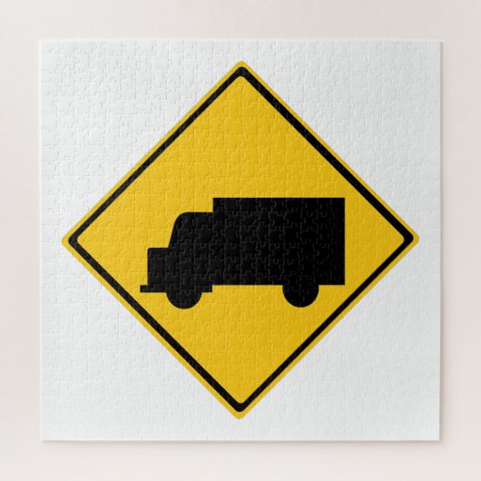 Road Truck Warning Sign ジグソーパズル (縦)