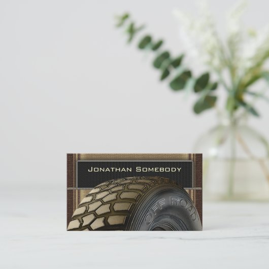 Roadersのタイヤの名刺のテンプレート15を離れて 名刺 (スタンド正面)