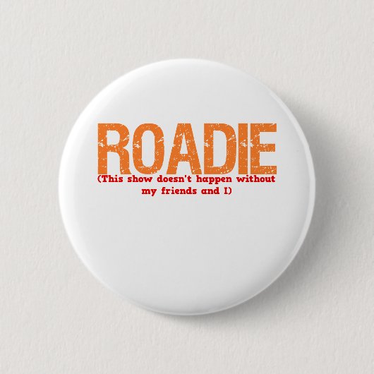 Roadieの記述 缶バッジ (正面)