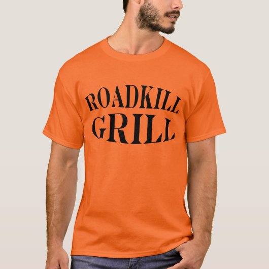 RoadkillのグリルおもしろいなBBQのシェフのTシャツ Tシャツ (正面)