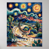 Roadrunner of Joshua Tree Van Gogh Night Custom ポスター (正面)