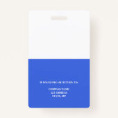 Roal blue employee photo ID company security バッジ (裏面)