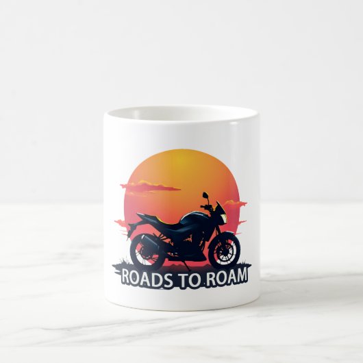 Roamへの道路 コーヒーマグカップ (中央)