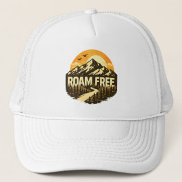 Roam Free Vintage Mountain Adventure Outdoor キャップ
