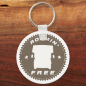 「Roamin'Free」クラスC RV Travlerへのキーチェーン キーホルダー (正面)