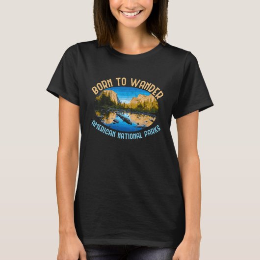 Roaming America Exploring All The National Parks R Tシャツ (正面)