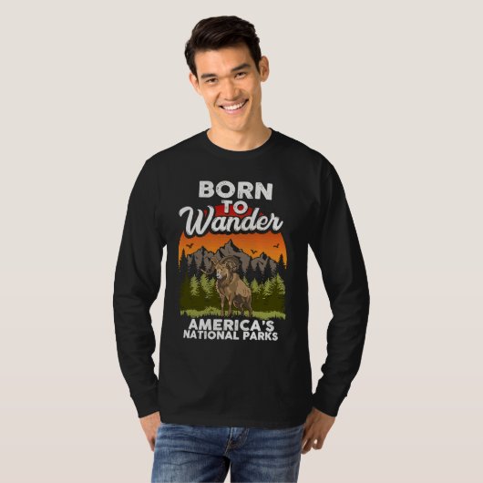 Roaming America Exploring All The National Parks R Tシャツ (正面フル)