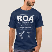 Roanoke - Blacksburg Regional Airport ROA Tシャツ (正面)