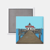 Roanoke Marshesライトハウス – マグネット (正面/裏面)