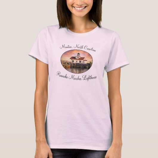 Roanoke Marshes Light house _マンテオノースカロライナ Tシャツ (正面)