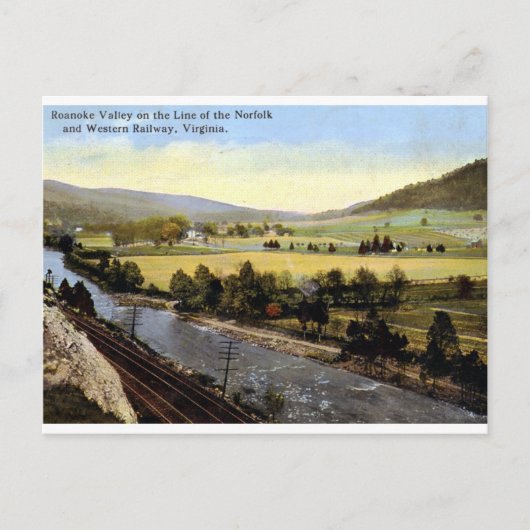 Roanoke Valley、バージニア州1914ヴィンテージ ポストカード (正面)
