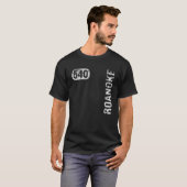 Roanoke Virginia 540エリアコードヴィンテージレトロ Tシャツ (正面フル)