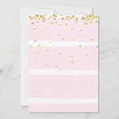 ROARガールTレックス恐竜ピンクボウ誕生日パーティー 招待状 (裏面)