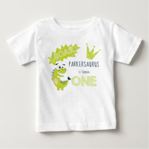 ROARグリーンディオナンスファースト誕生日 ベビーTシャツ