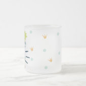 ROARグリーン恐竜誕生日の恩恵パーソナライズされた フロストグラスマグカップ (中央)