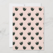 Roar女の子ピンクの恐竜の赤ちゃんシャワー 招待状 (裏面)