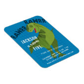 Roar恐竜キッズブルーバースデーパーティーの招待 マグネット (右側)