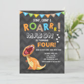 ROAR恐竜ディノ誕生日パーティーの招待状 招待状 (スタンド正面)