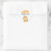 ROAR恐竜誕生日ありがとう ラウンドシール (バッグ)