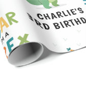 Roar私は3レックスキッズサードバースデーパーティーだ ラッピングペーパー (ロールコーナー)