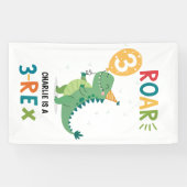Roar私は3レックスキッズサードバースデーパーティーだ 横断幕 (横)