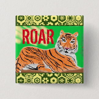 ROAR虎 缶バッジ