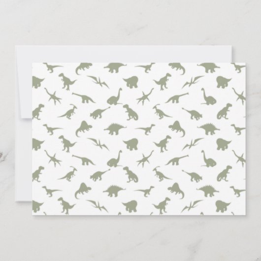 ROAR Dino-Mite恐竜の誕生日パーティーへの招待 招待状 (裏面)