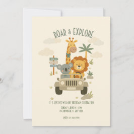 Roar & Explore – It's a Safari Birthday! 招待状
