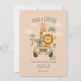 Roar & Explore – It's a Safari Birthday! 招待状