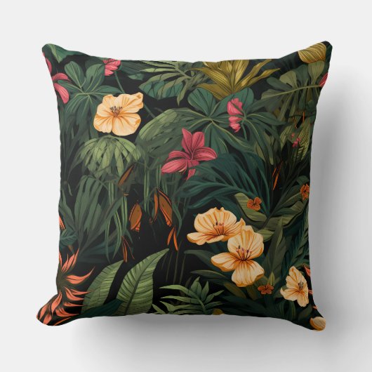 Roar & Explore Rain Forest Botanical クッション (正面)