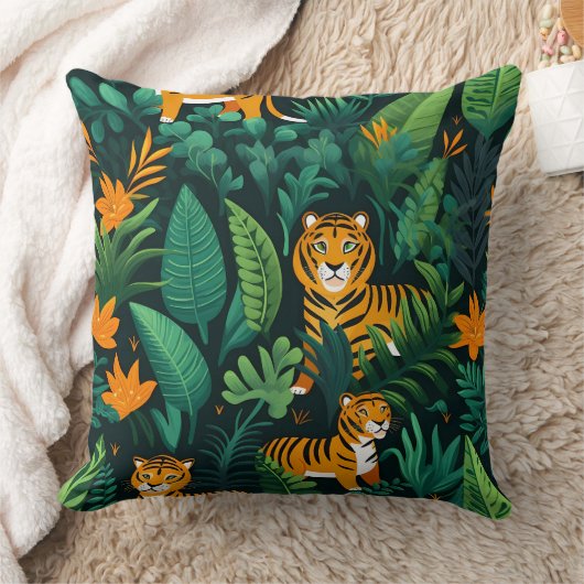 Roar & Explore Rain Forest Botanical クッション (ブランケット)