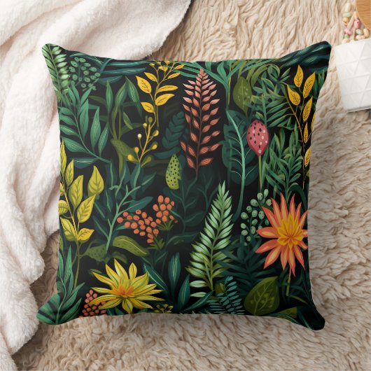 Roar & Explore Rain Forest Botanical クッション (ブランケット)