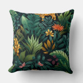 Roar & Explore Rain Forest Botanical クッション (正面)