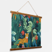 Roar & Explore Rain Forest Botanical 吊り下げ型タペストリー (傾斜あり)