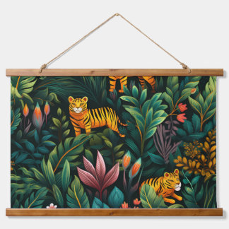 Roar & Explore Rain Forest Botanical 吊り下げ型タペストリー