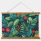 Roar & Explore Rain Forest Botanical 吊り下げ型タペストリー (正面)