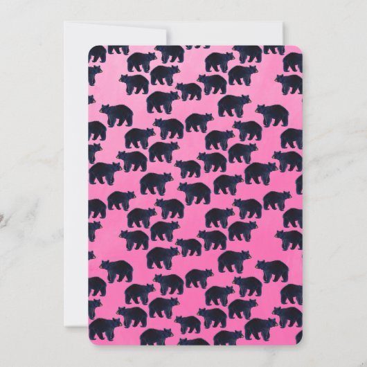 Roar Four Bear 4th Birthday Invitation 招待状 (裏面)