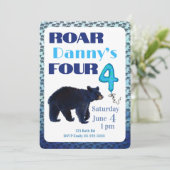 Roar Four Bear 4th Birthday Invitation 招待状 (スタンド正面)