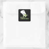 Roar IはブーかわいいかわいいハロウィーンTレックス幽霊 スクエアシール (バッグ)