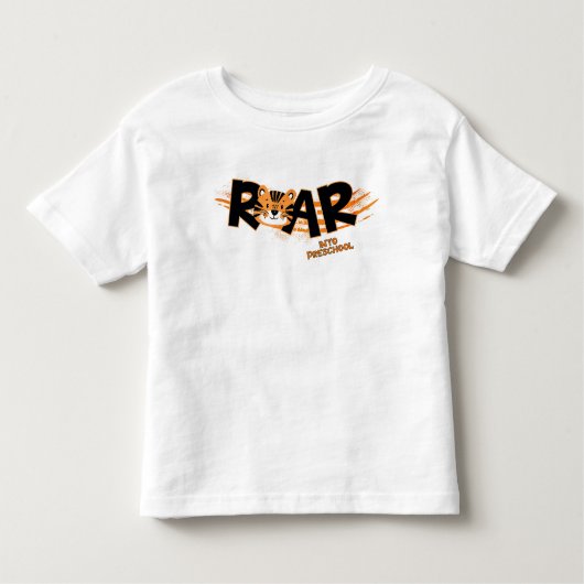 Roar Into Preschool Tiger  トドラーTシャツ (正面)