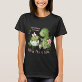 Roar It's a Girl! ベビーシャワーお母さん用 Tシャツ (正面)