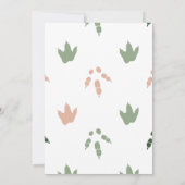 Roar It's A Girl T-レックスベビー 招待状 (裏面)