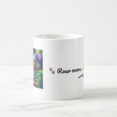 Roar More, Worry Less – Editable Dinosaur Mug コーヒーマグカップ (中央)