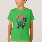 Roar Power T-Rex Dinosaur Kids T-Shirt,Fun Graphic Tシャツ (正面)
