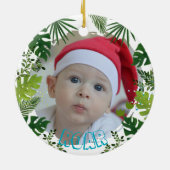 ROAR-some Baby's First Christmas Photo セラミックオーナメント (裏面)