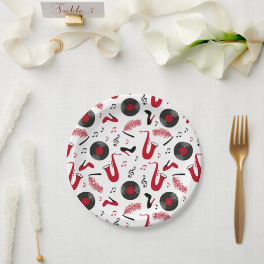 Roaring 1920s Art Deco Paper Plate ペーパープレート (ウェディング)