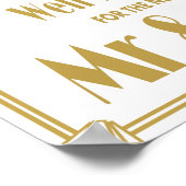 Roaring 20のアールデコアドバイスとウェルウィッシュプリント ポスター (角)