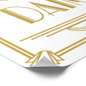 Roaring 20のアールデコ踊り結婚披露宴プリント ポスター (角)